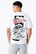 Zubeen Garg Oversized Graphic T-Shirt for Men | Front Quote & Back Artistic Print | White Cotton Streetwear Tee