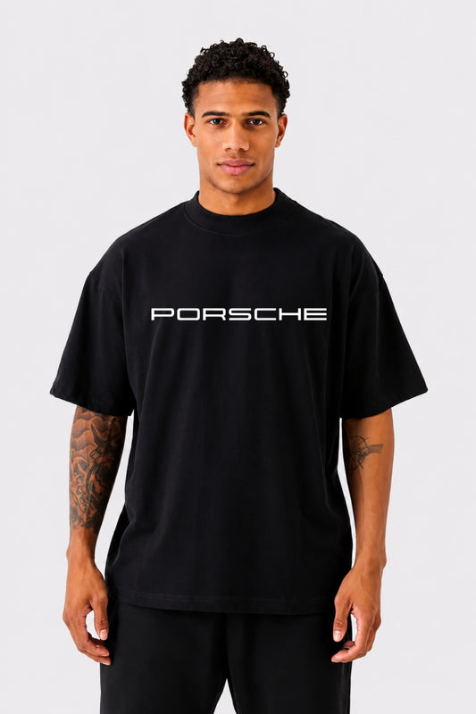 Porsche 911 GT3 RS Oversized Streetwear T-Shirt – Black Graphic Tee