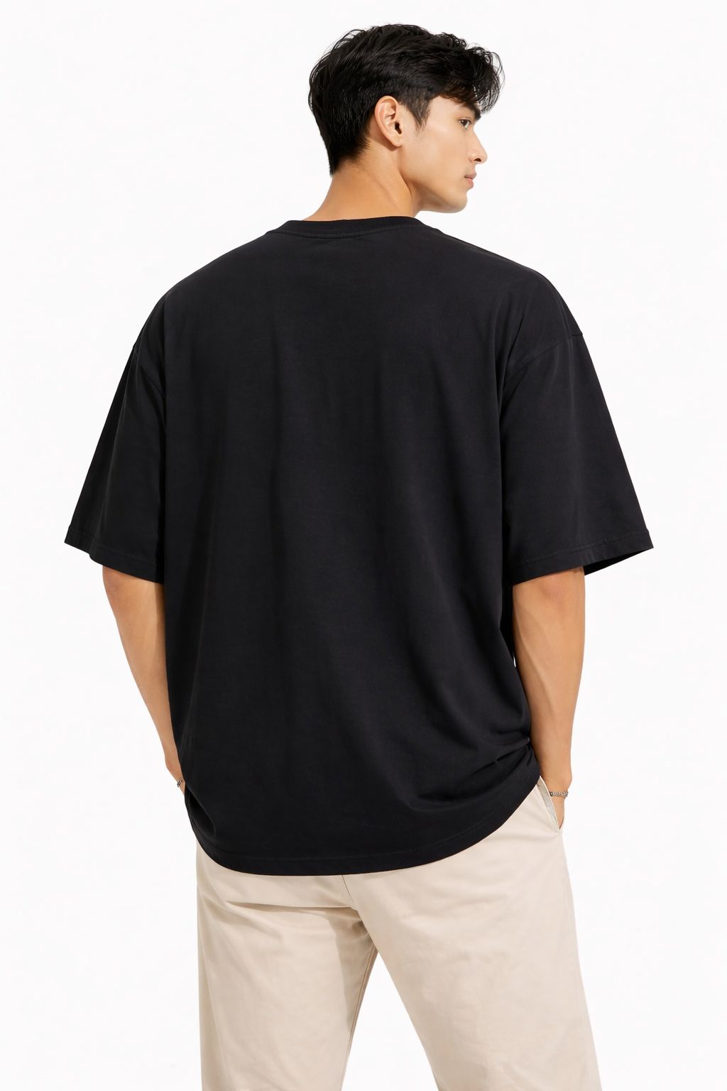 Men’s Premium Boxy Oversized Tee – Essential Charcoal Black
