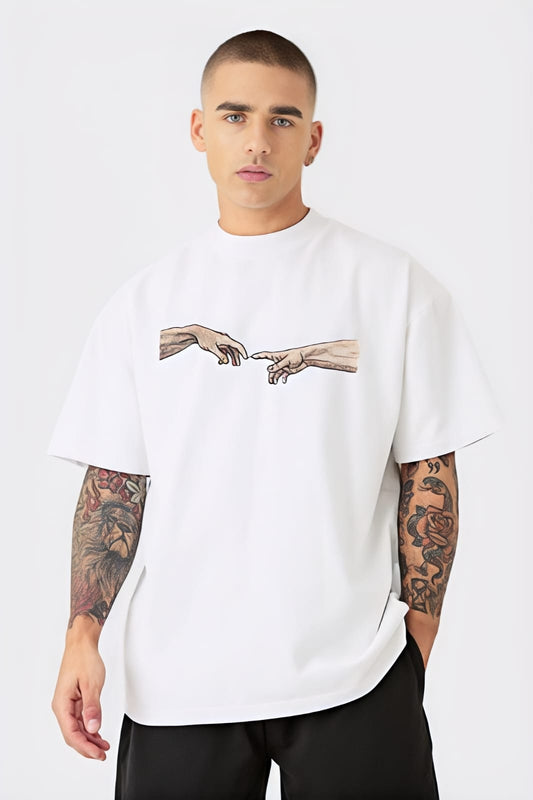Minimal Touch Graphic Oversized T-Shirt
