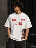 Comrades Never Dies Oversized Graphic T-Shirt | Bold Statement Streetwear | THREADIX