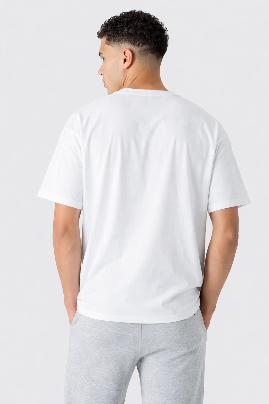 Oversized White T-Shirt for Men | Premium Cotton Plain Streetwear Tee | Relaxed Fit Casual Tshirt
